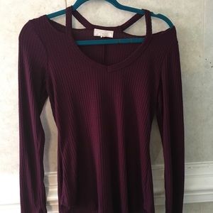 Long sleeve purple top